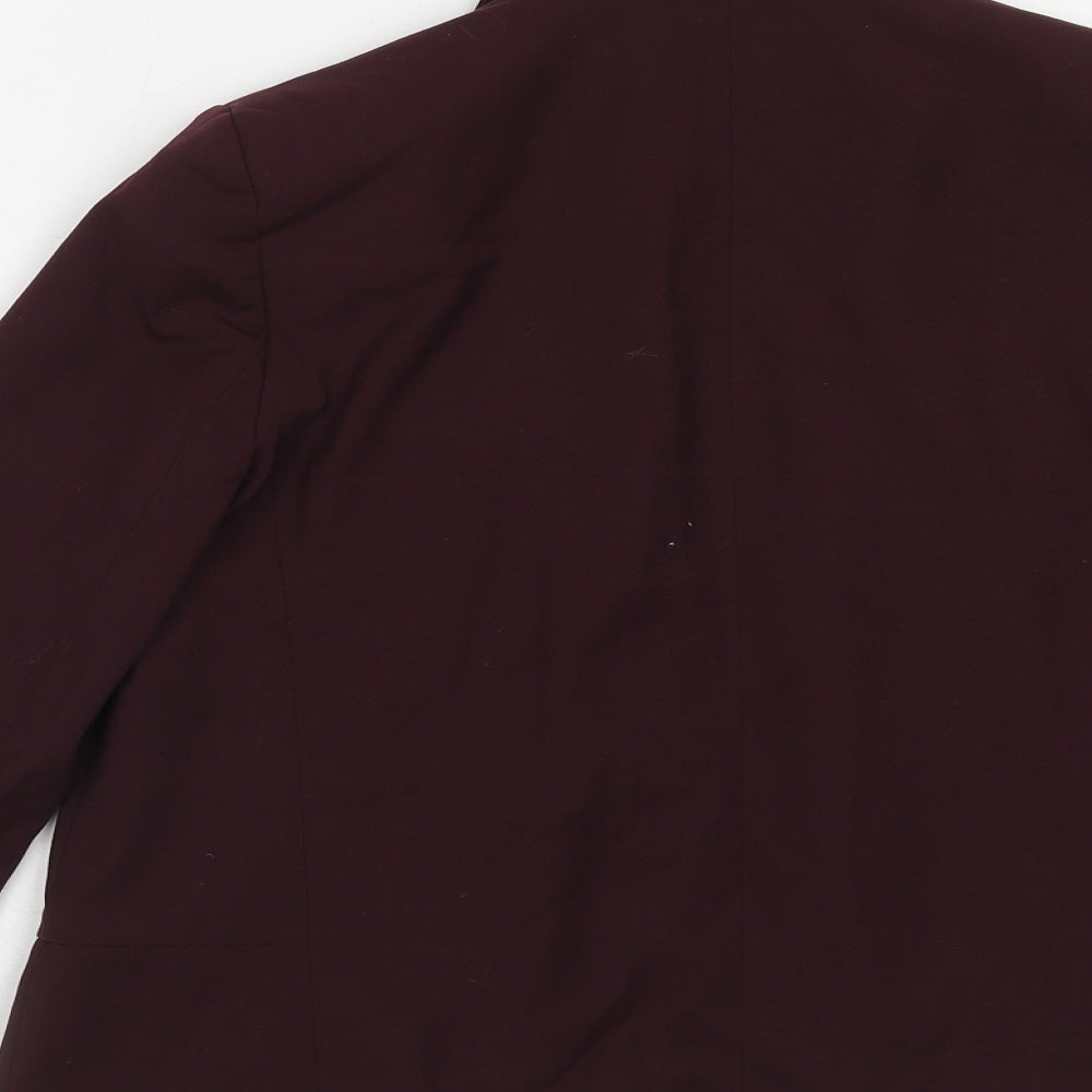 Topshop Womens Purple Polyester Jacket Blazer Size 6
