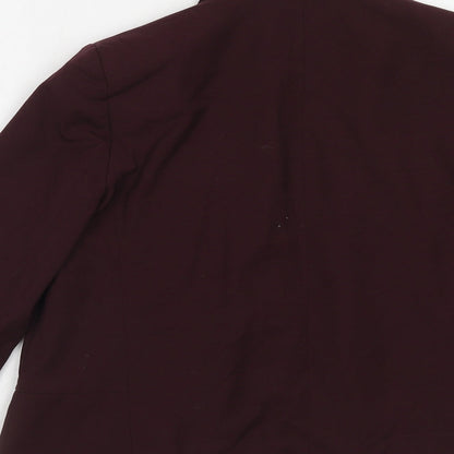 Topshop Womens Purple Polyester Jacket Blazer Size 6