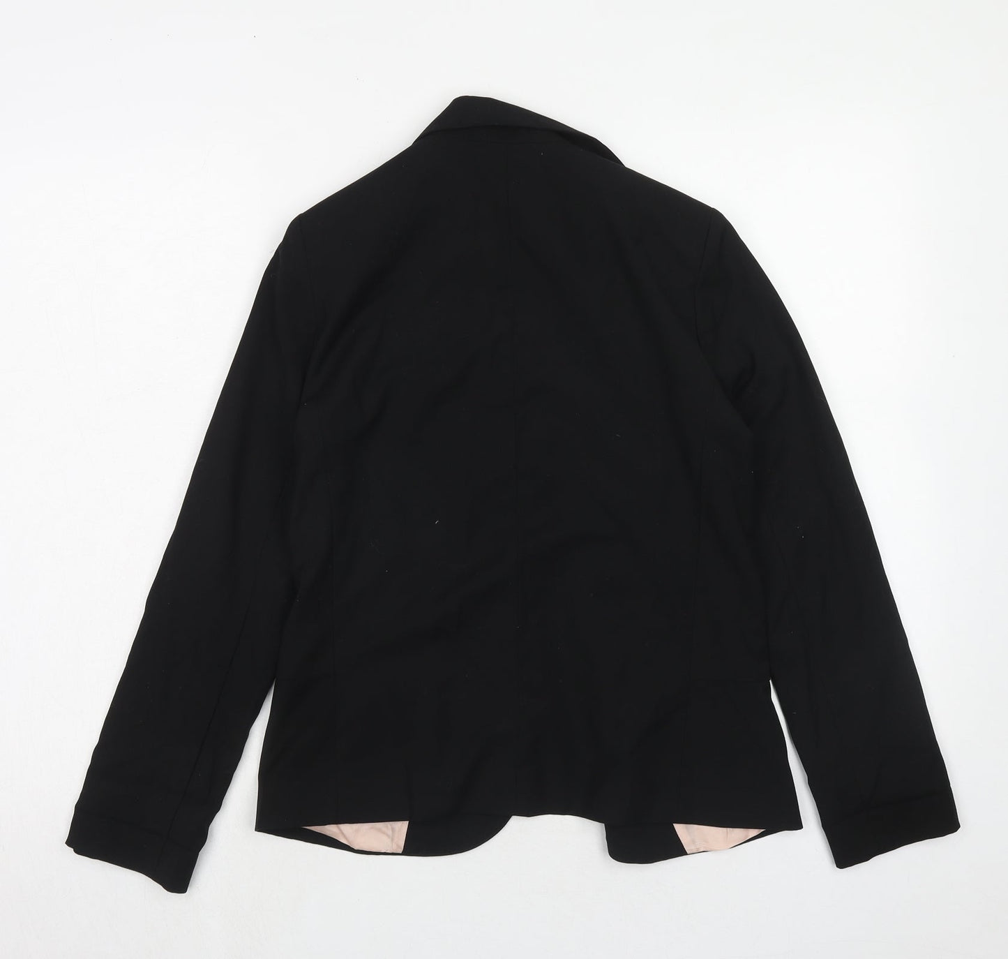 Topshop Womens Black Polyester Jacket Blazer Size 6