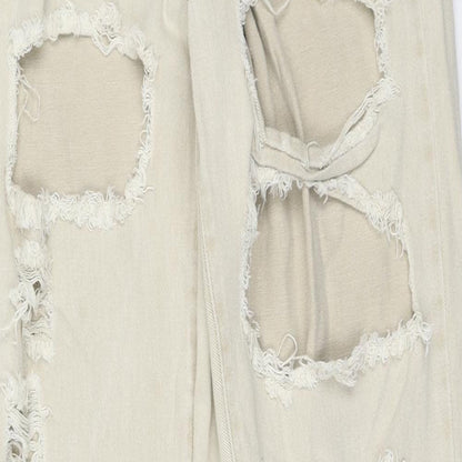 Missguided Womens Beige Cotton Mom Jeans Size 12 Regular Zip