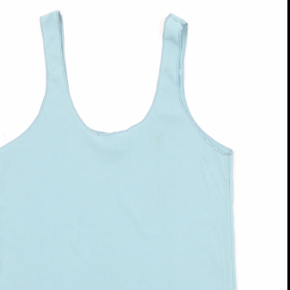 Womens UK Size S Zara Blue Basic Tank
