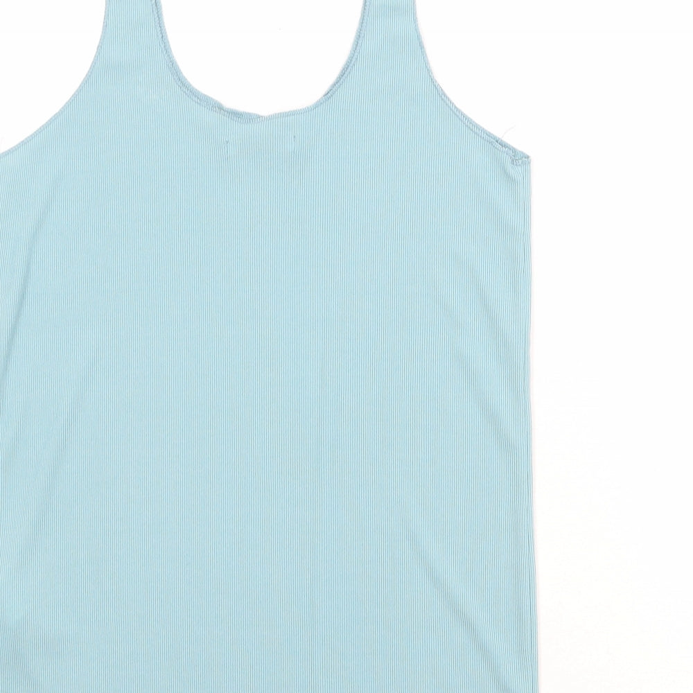 Womens UK Size S Zara Blue Basic Tank