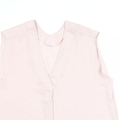Womens UK Size 10 Marks and Spencer Pink Basic Tank