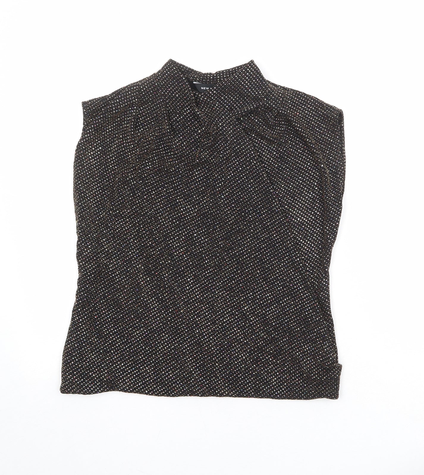 Womens UK Size 8 New Look Black Basic Blouse