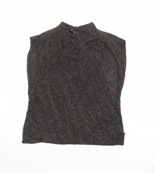 Womens UK Size 8 New Look Black Basic Blouse