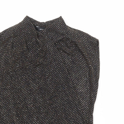Womens UK Size 8 New Look Black Basic Blouse