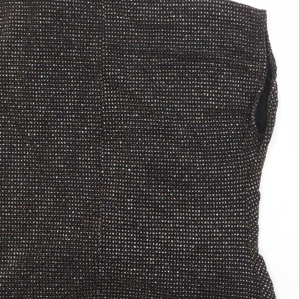 Womens UK Size 8 New Look Black Basic Blouse