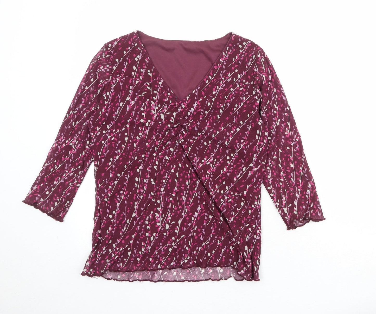 Womens UK Size S Bonmarché Purple Basic Blouse