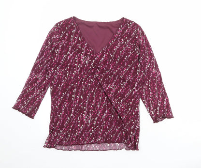 Womens UK Size S Bonmarché Purple Basic Blouse