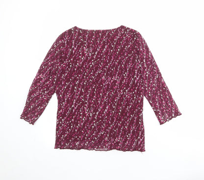 Womens UK Size S Bonmarché Purple Basic Blouse