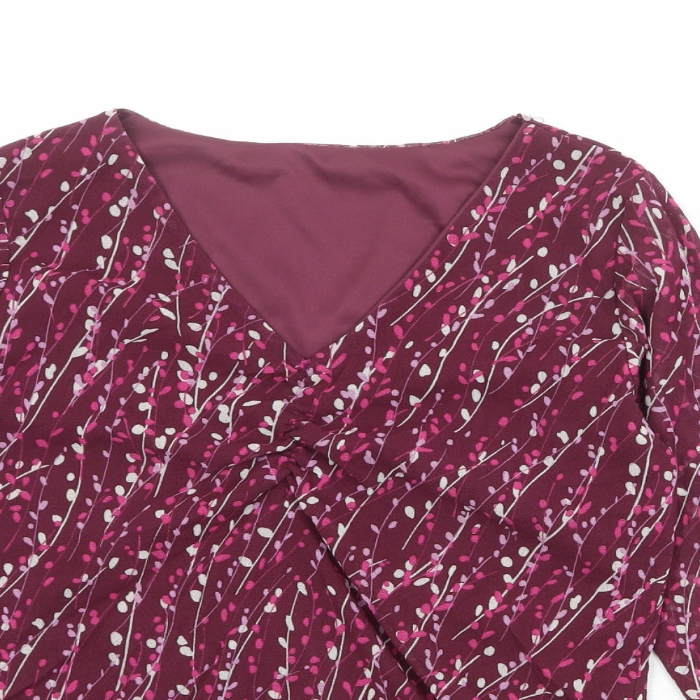 Womens UK Size S Bonmarché Purple Basic Blouse
