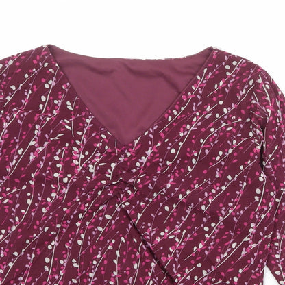 Womens UK Size S Bonmarché Purple Basic Blouse