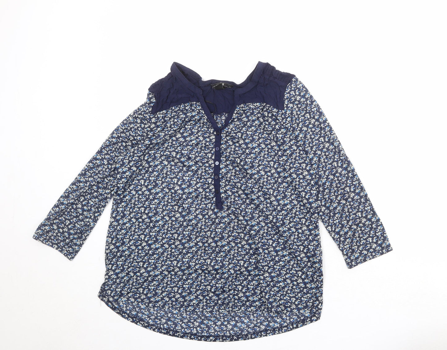 Womens UK Size M H&M Blue Basic Blouse
