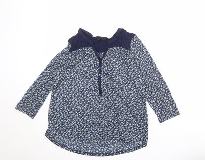 Womens UK Size M H&M Blue Basic Blouse
