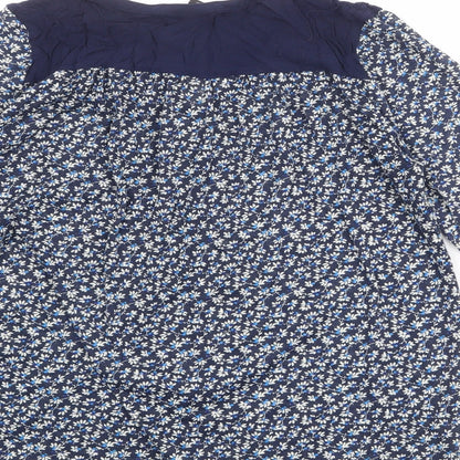 Womens UK Size M H&M Blue Basic Blouse