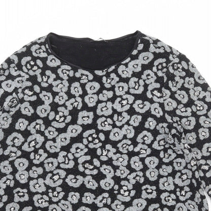 Womens UK Size 12 Roman Black Basic Blouse