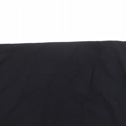 Marks and Spencer Womens Black Polyester A-Line Skirt Size 20 Zip