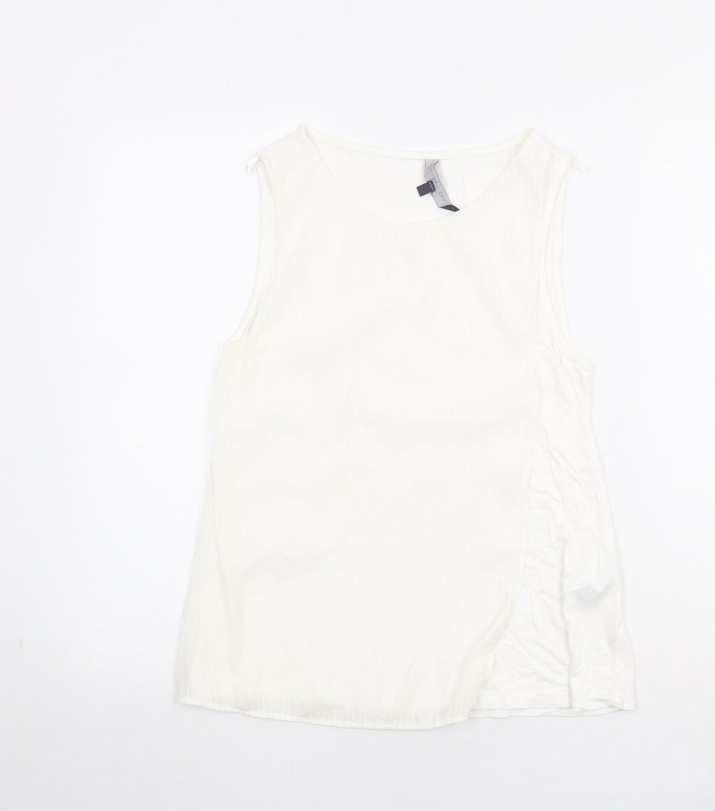 Womens UK Size 10 Marks and Spencer Ivory Basic Tank
