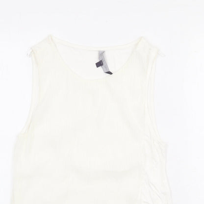 Womens UK Size 10 Marks and Spencer Ivory Basic Tank