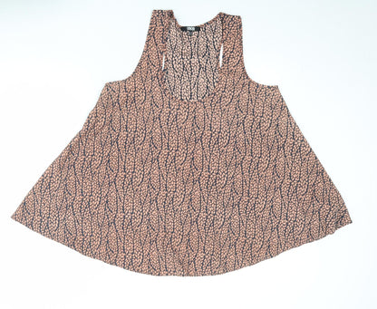 Womens UK Size 14 ASOS Brown Basic Tank