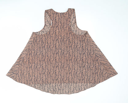 Womens UK Size 14 ASOS Brown Basic Tank