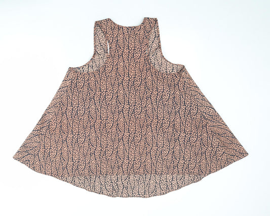 Womens UK Size 14 ASOS Brown Basic Tank