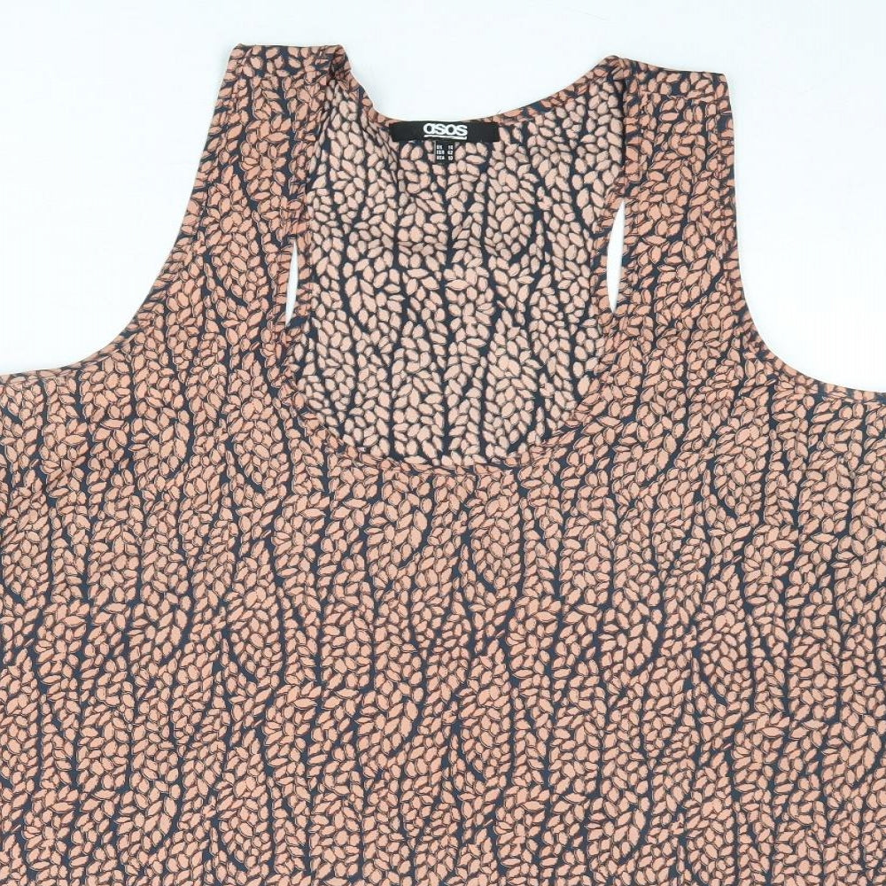Womens UK Size 14 ASOS Brown Basic Tank