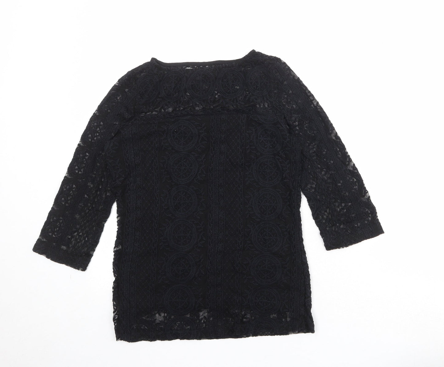 Womens UK Size 8 NEXT Black Basic Blouse