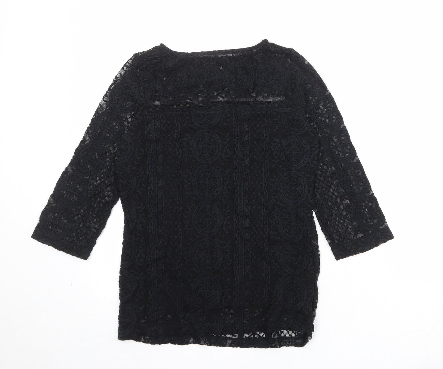 Womens UK Size 8 NEXT Black Basic Blouse