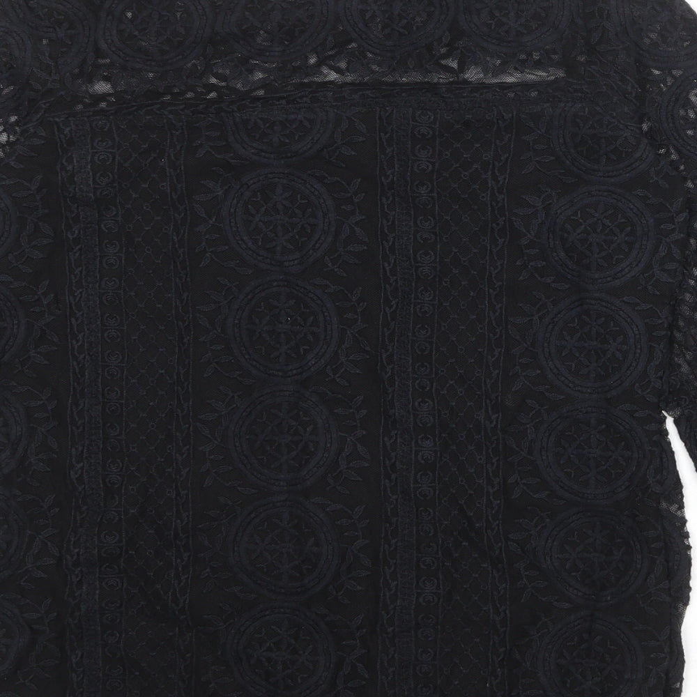 Womens UK Size 8 NEXT Black Basic Blouse