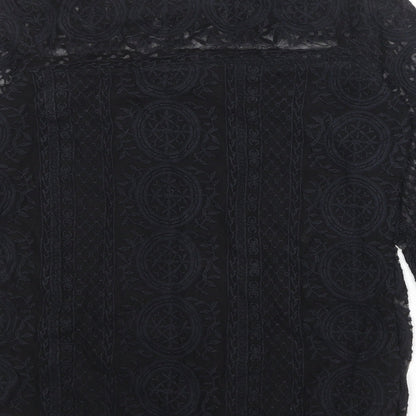 Womens UK Size 8 NEXT Black Basic Blouse