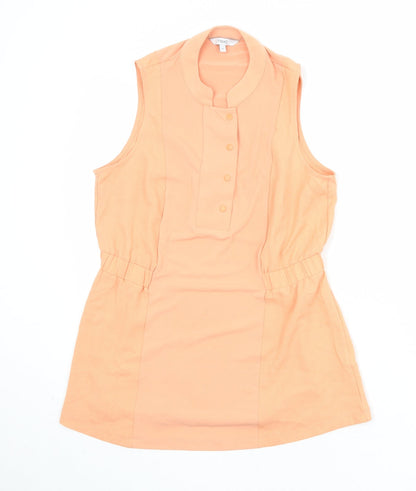 Womens UK Size 10 NEXT Orange Basic Tank
