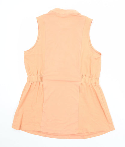 Womens UK Size 10 NEXT Orange Basic Tank