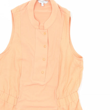 Womens UK Size 10 NEXT Orange Basic Tank