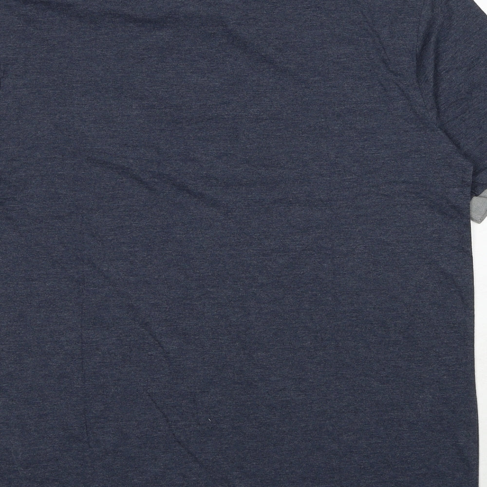 Atlas Mens Blue Cotton Polo Size M Collared Pullover - Rugby Club Canada