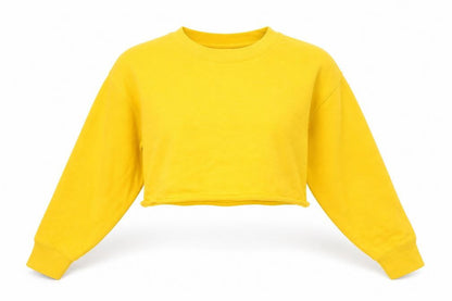 Weekday Womens Yellow Cotton Pullover Sweatshirt Size M Pullover