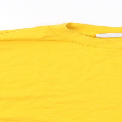 Weekday Womens Yellow Cotton Pullover Sweatshirt Size M Pullover