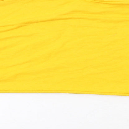 Weekday Womens Yellow Cotton Pullover Sweatshirt Size M Pullover