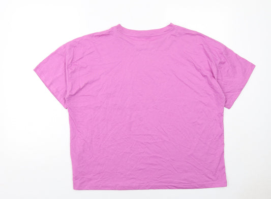 Womens UK Size XL Christian Siriano Purple Basic T-Shirt