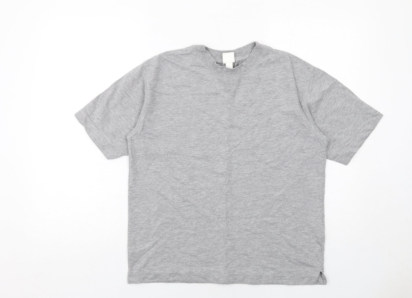 Womens UK Size S H&M Grey Basic T-Shirt