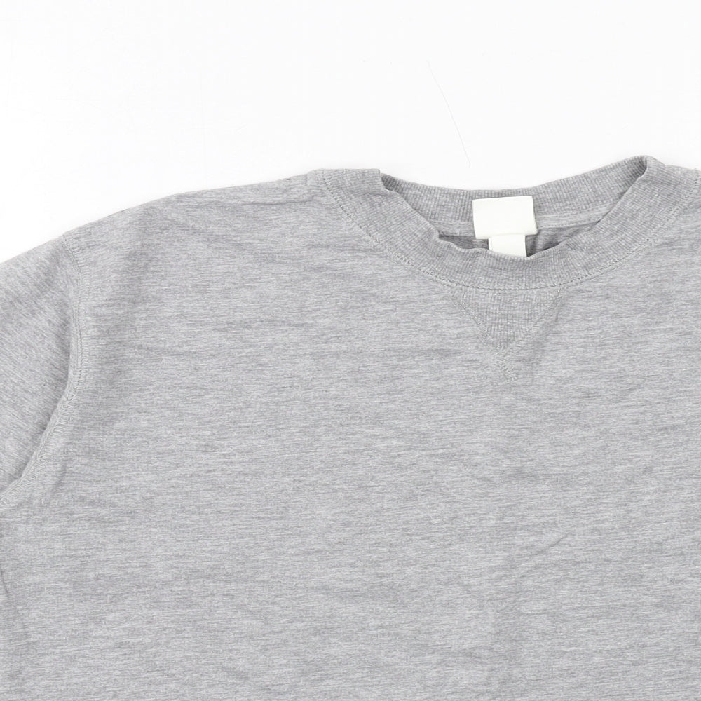 Womens UK Size S H&M Grey Basic T-Shirt
