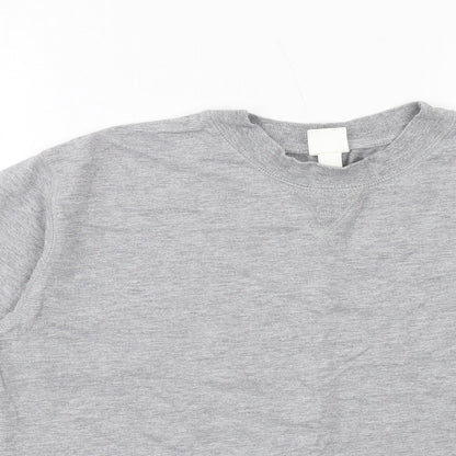 Womens UK Size S H&M Grey Basic T-Shirt