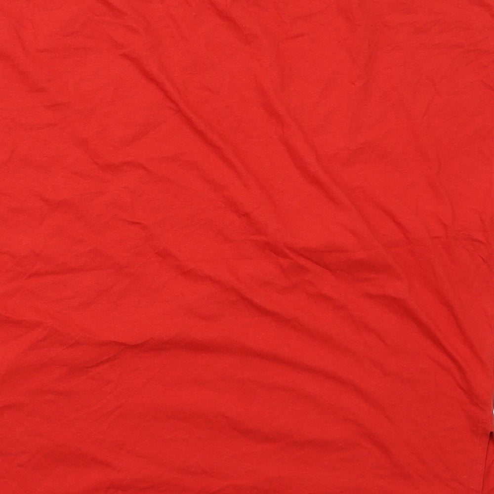 Womens UK Size S Zara Red Basic T-Shirt