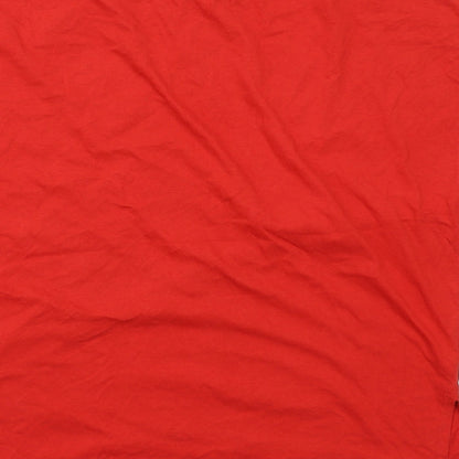 Womens UK Size S Zara Red Basic T-Shirt
