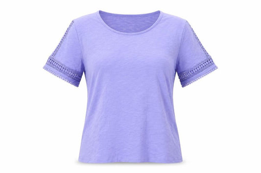 Womens UK Size L First Avenue Purple Basic T-Shirt