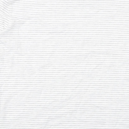 Womens UK Size S Mango White Basic T-Shirt
