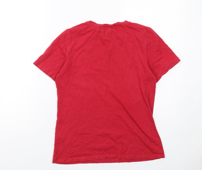 Womens UK Size 10 Dorothy Perkins Red Basic T-Shirt