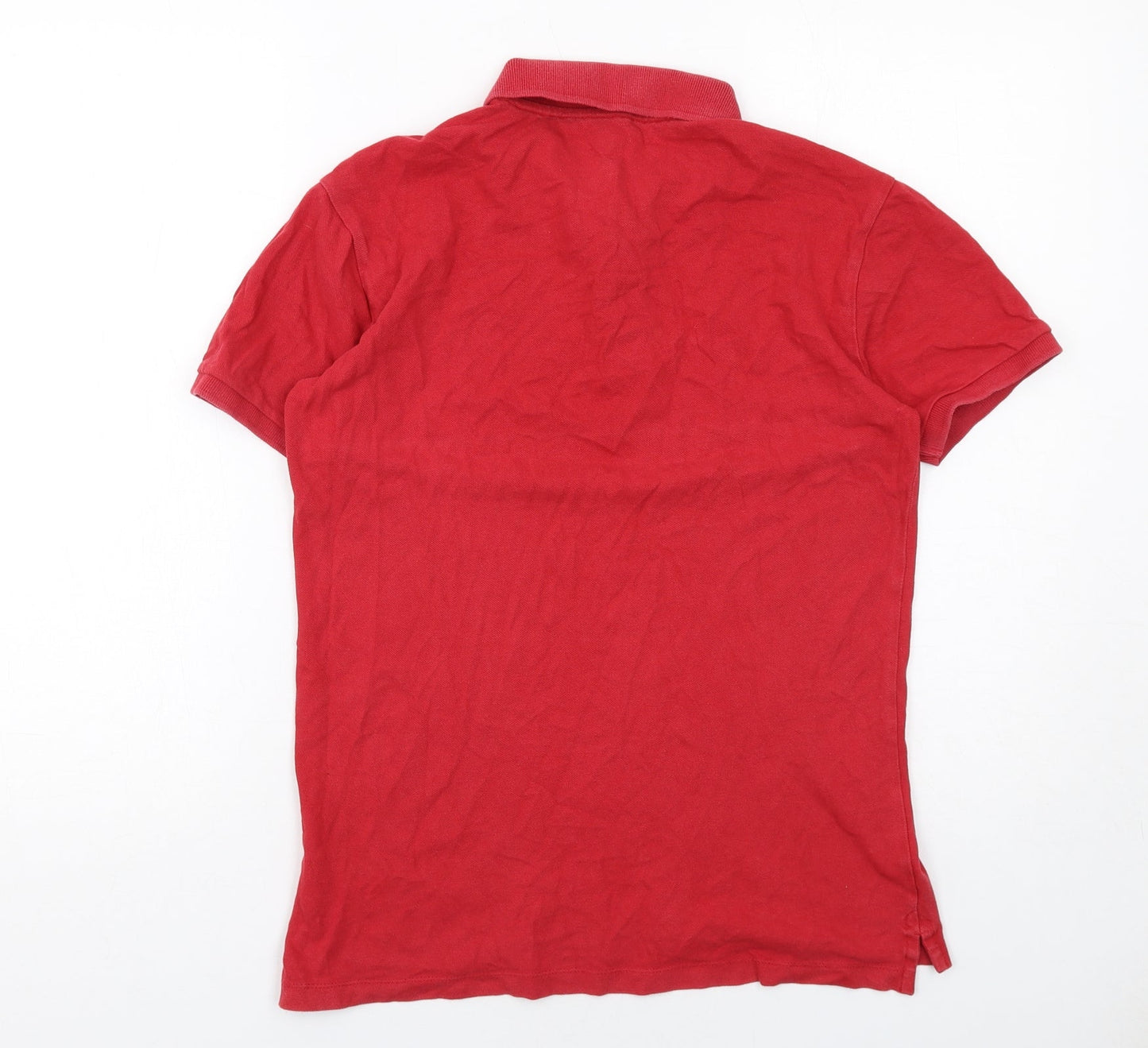 Gap Mens Red Cotton Polo Size XS Collared Button
