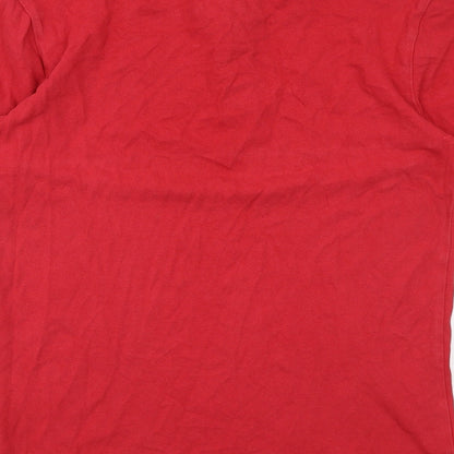 Gap Mens Red Cotton Polo Size XS Collared Button