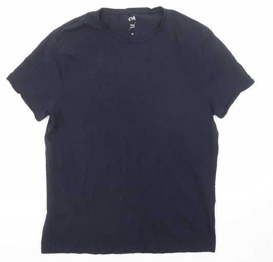 Womens UK Size XL C&A Blue Basic T-Shirt